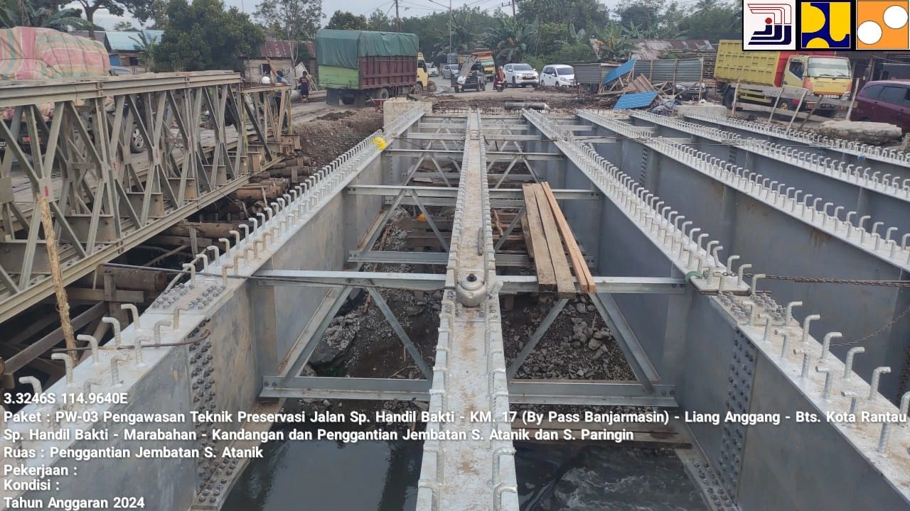 Proyek Jembatan Girder Type-A25M Sungai Atanik - Gunung Baja Permata - Fatimano Daeli