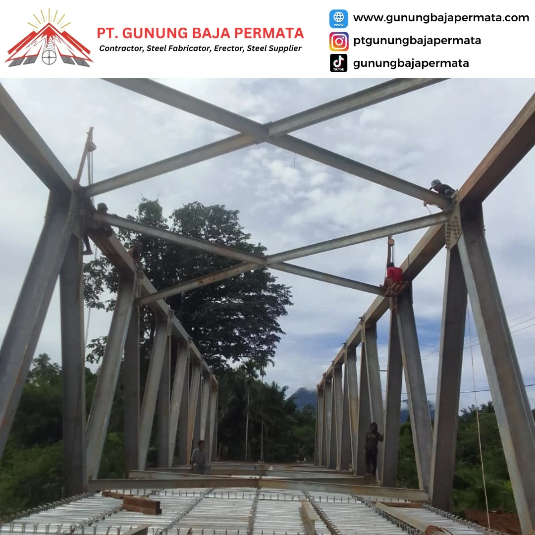 Proyek Pembangunan Jembatan Rangka Type-B40M Sungai Karab  - Gunung Baja Permata - Fatimano Daeli
