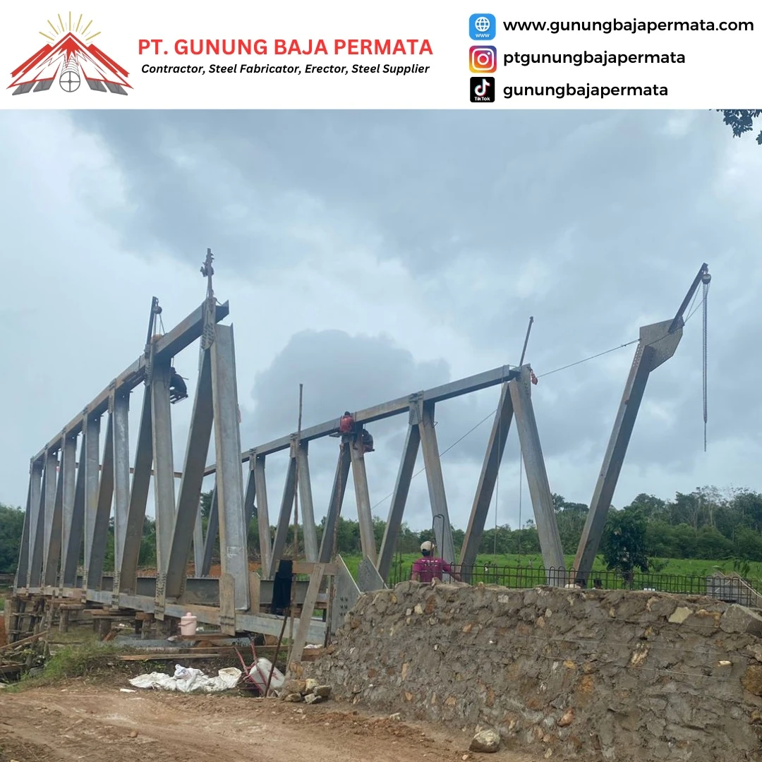 Proyek Pembangunan Jembatan Rangka Type-B40M Sungai Karab  - Gunung Baja Permata - Fatimano Daeli