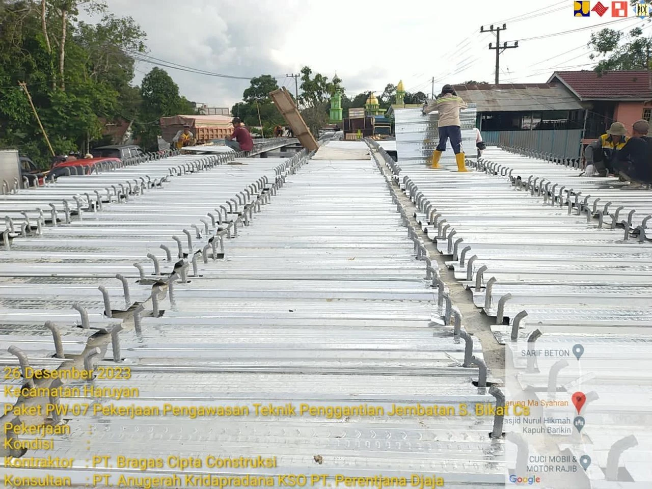 Proyek PENGGANTIAN JEMBATAN S. BIKAT CS  - Gunung Baja Permata - Fatimano Daeli