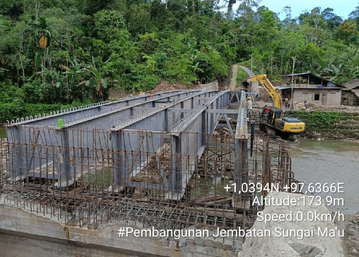 Proyek Jembatan Girder Type-B35M Sungai Mau - Gunung Baja Permata - Fatimano Daeli