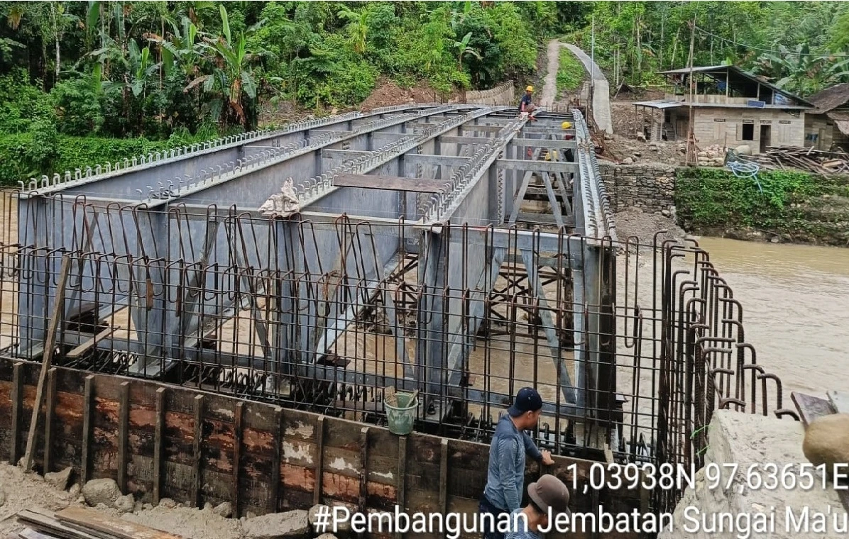 Proyek Jembatan Girder Type-B35M Sungai Mau - Gunung Baja Permata - Fatimano Daeli