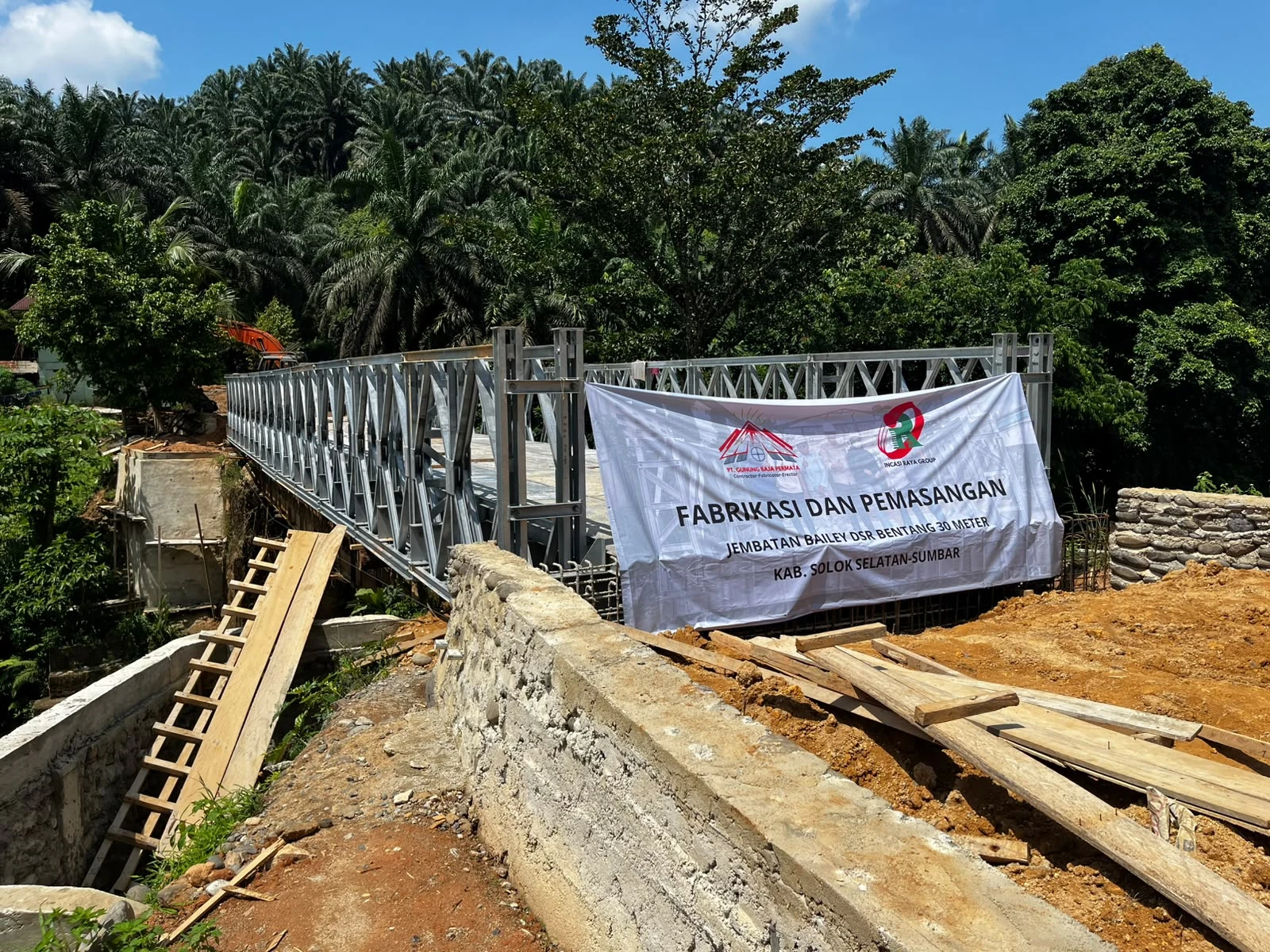 Proyek Fabrikasi dan Pemasangan Jembatan Bailey DSR 30  - Gunung Baja Permata - Fatimano Daeli